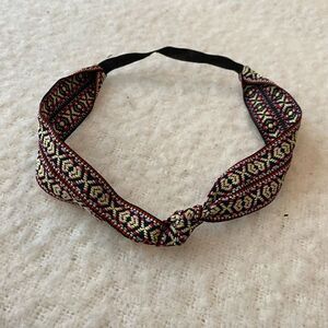Aztec Print Headband with Knot Design